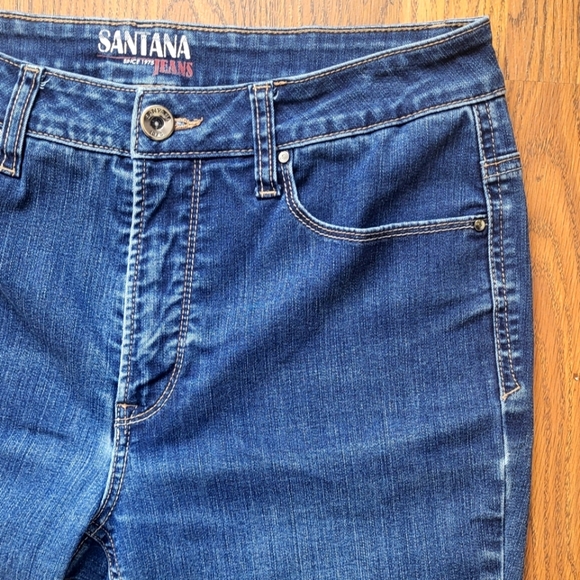 Santana Womens Blue Denim Jeans Size 10 Medium Wash Mid Rise - Picture 5 of 13